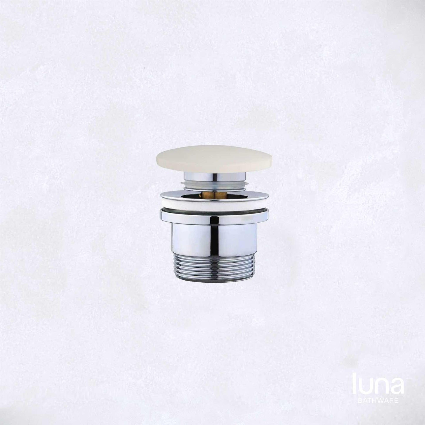Luna Matte White Flat Pop Up Waste