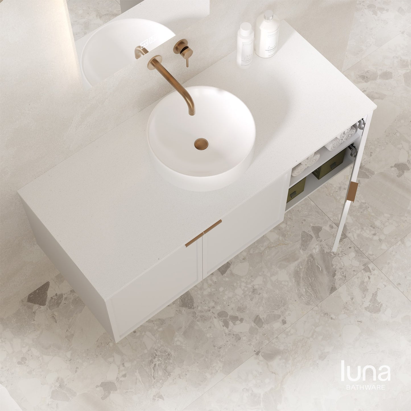 Florence 1200mm Wall Hung Vanity Matte White