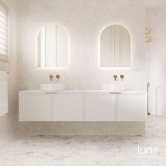 Florence 1800mm Wall Hung Vanity Matte White