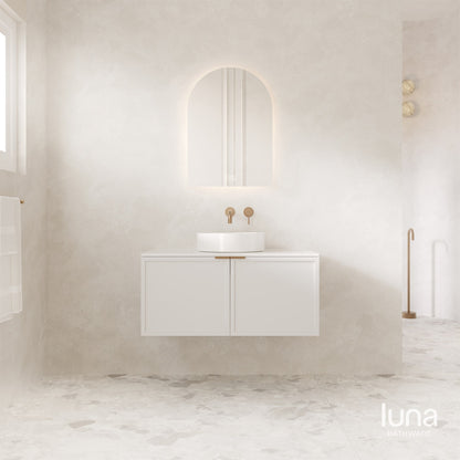 Florence 900mm Wall Hung Vanity Matte White