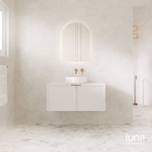 Florence 900mm Wall Hung Vanity Matte White
