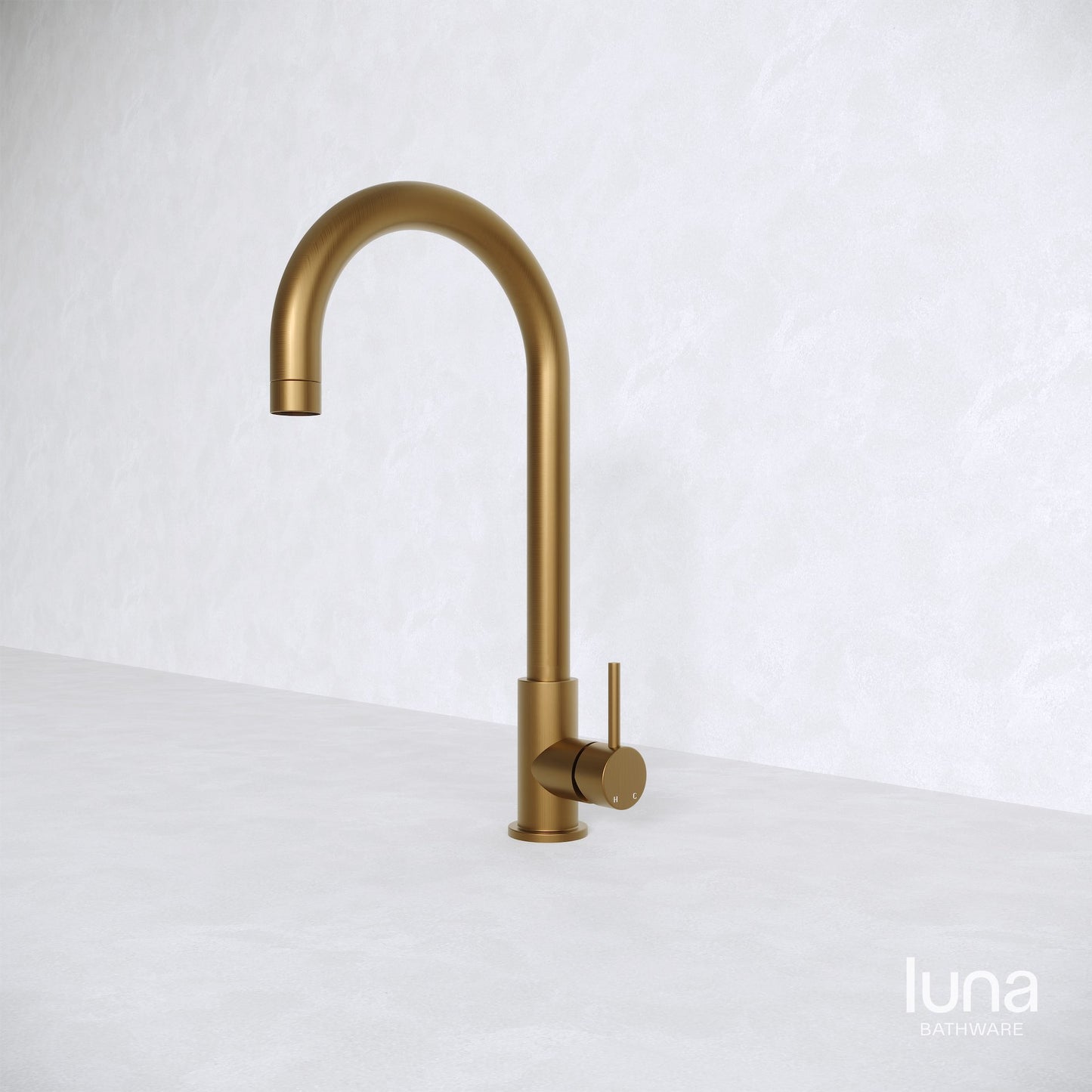Luna Kitchen/Laundry Mixer Antique Brass