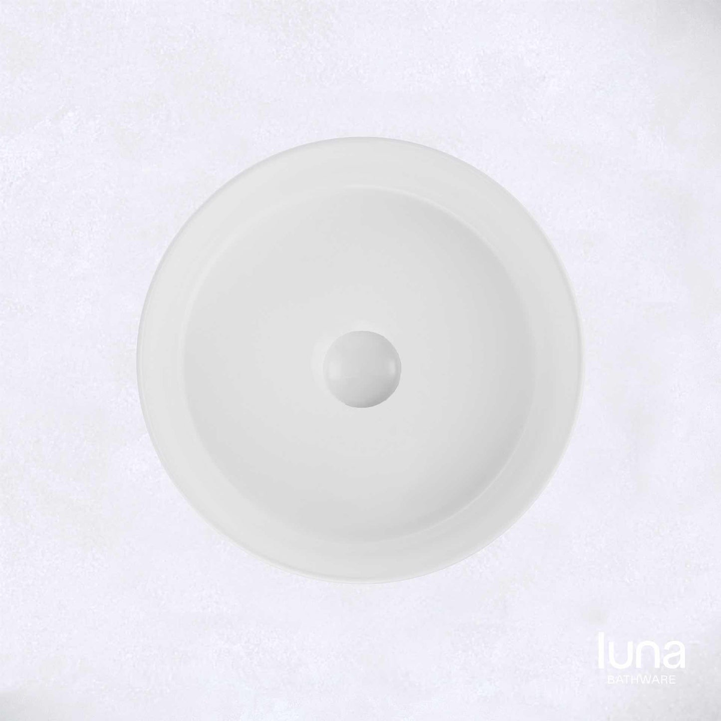Modern Round Matte White Basin