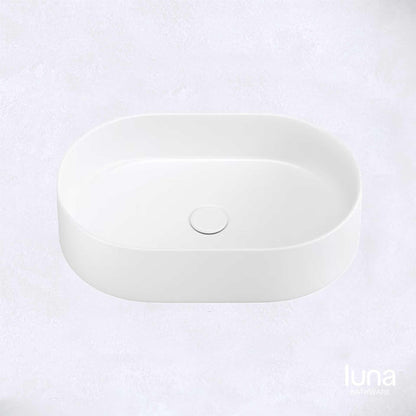 Modern Pill Matte White Basin