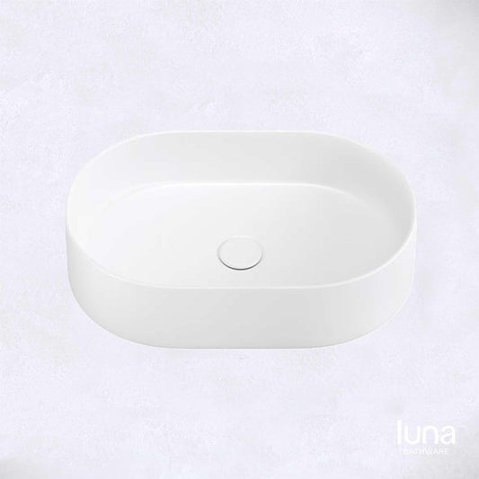 Modern Pill Matte White Basin