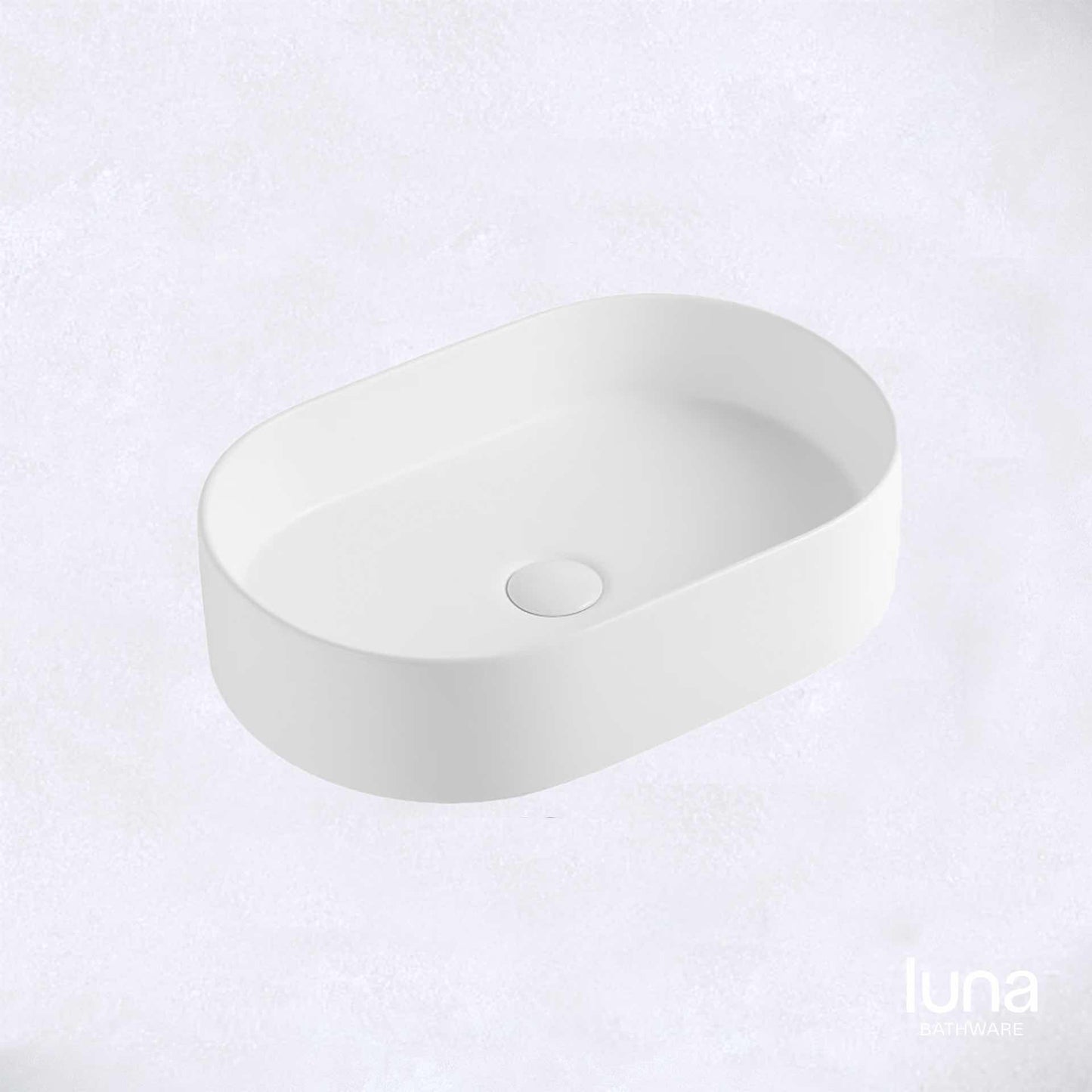 Modern Pill Matte White Basin