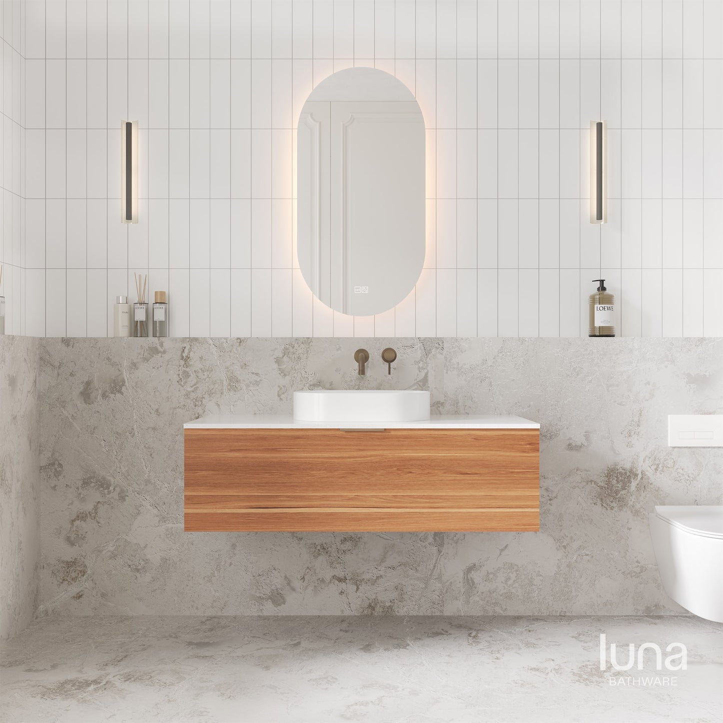 Nala 1200mm Wall Hung Vanity  Tasmanian Oak
