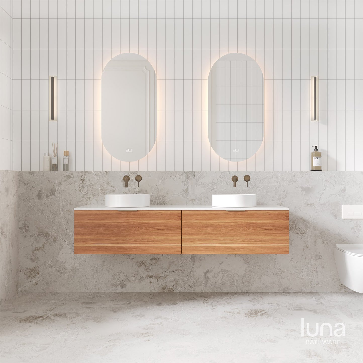 Nala 1500mm Wall Hung Vanity  Tasmanian Oak