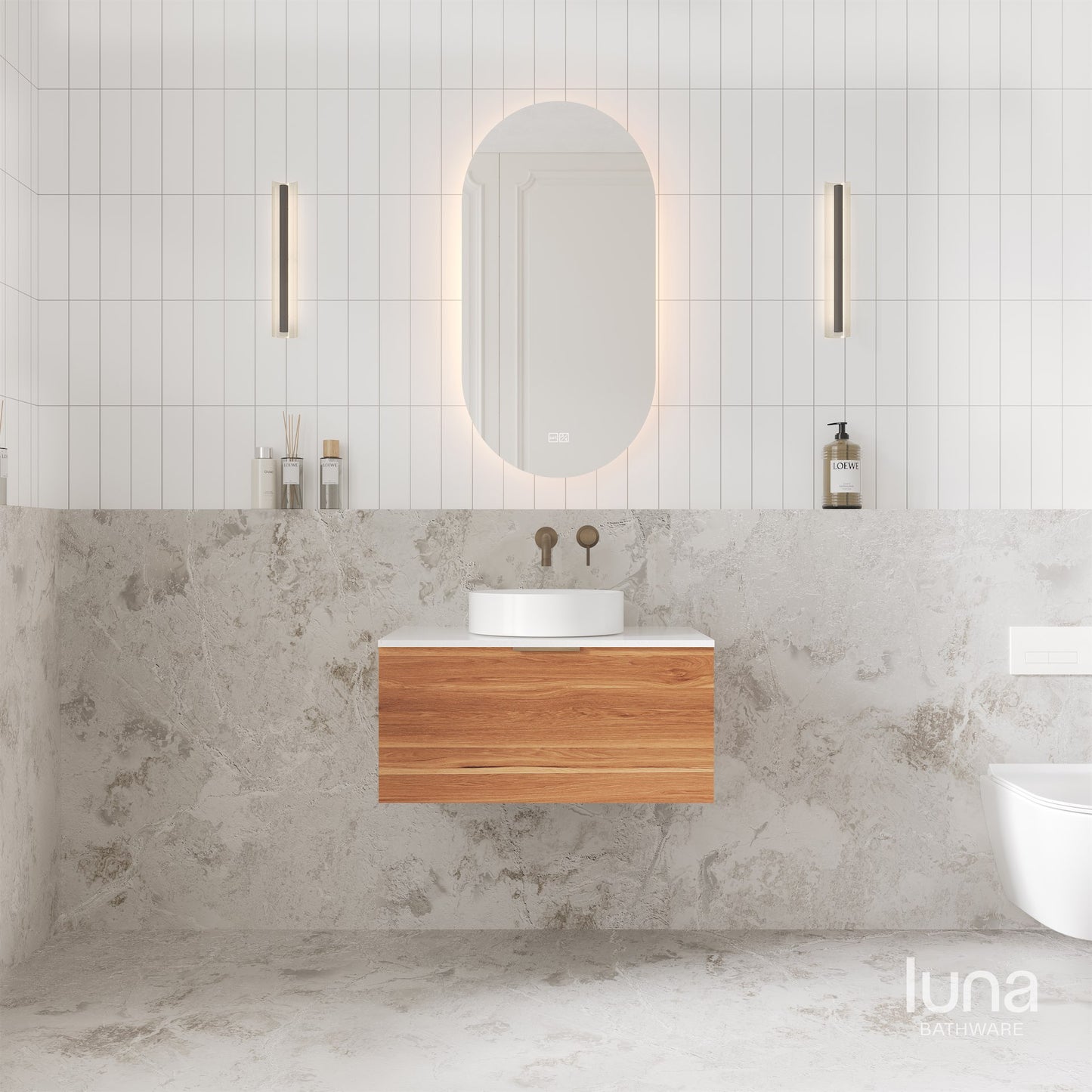 Nala 750mm Wall Hung Vanity  Tasmanian Oak