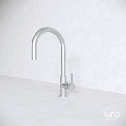 Luna Pull Out Kitchen/Laundry Mixer Brushed Nickel