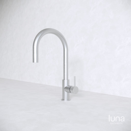 Luna Pull Out Kitchen/Laundry Mixer Brushed Nickel