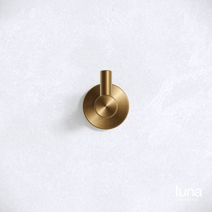 Luna Robe Hook Antique Brass