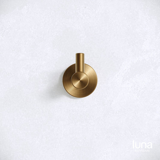 Luna Robe Hook Antique Brass