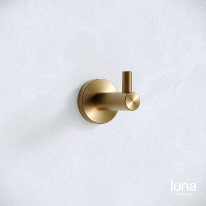 Luna Robe Hook Antique Brass