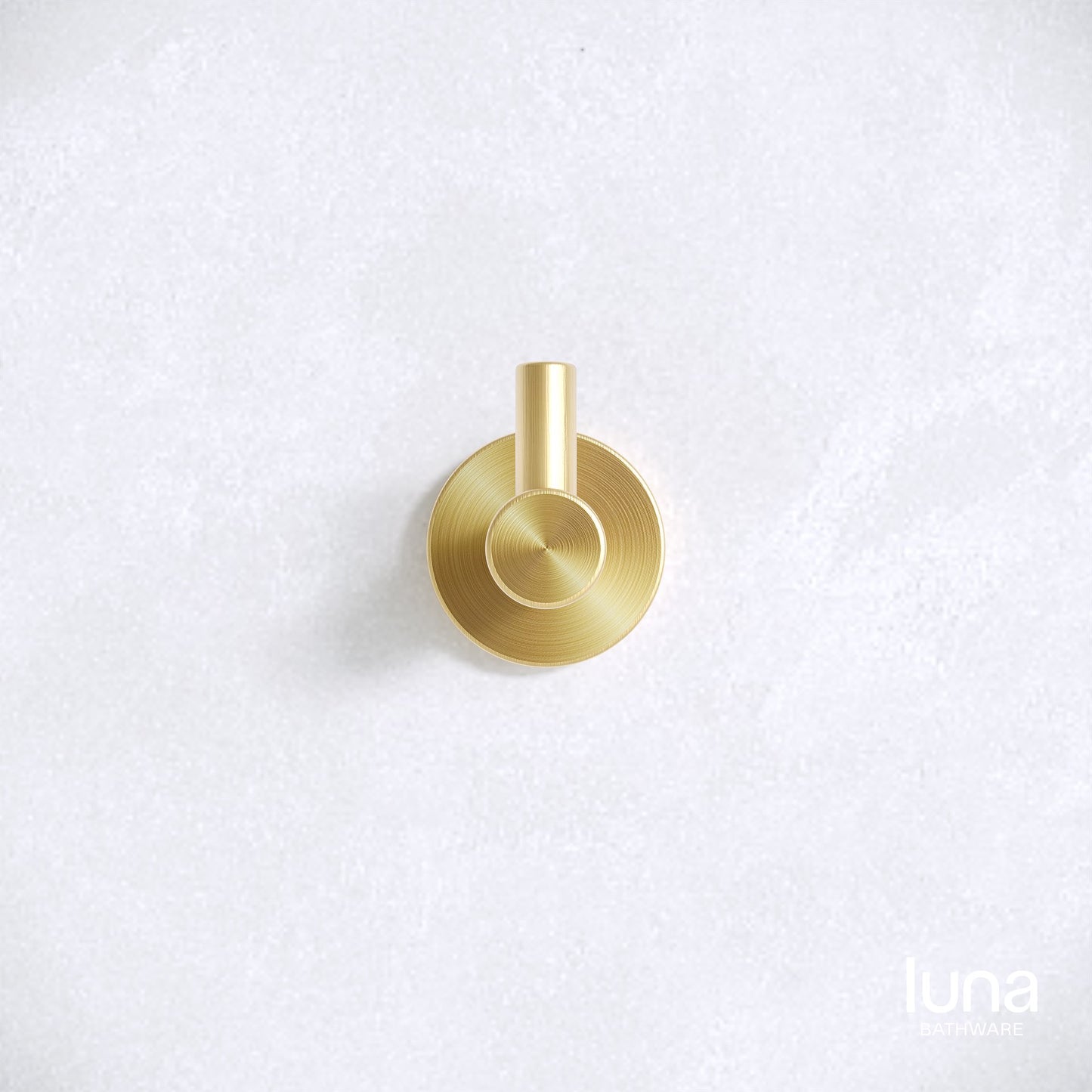Luna Robe Hook Brushed Brass