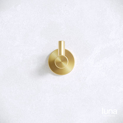 Luna Robe Hook Brushed Brass