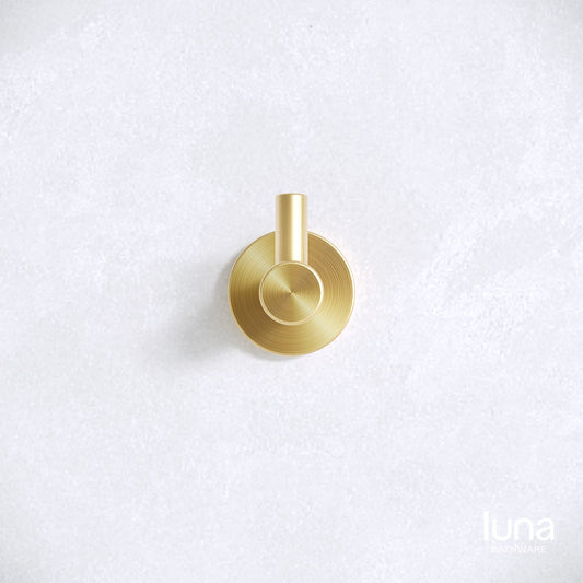 Luna Robe Hook Brushed Brass