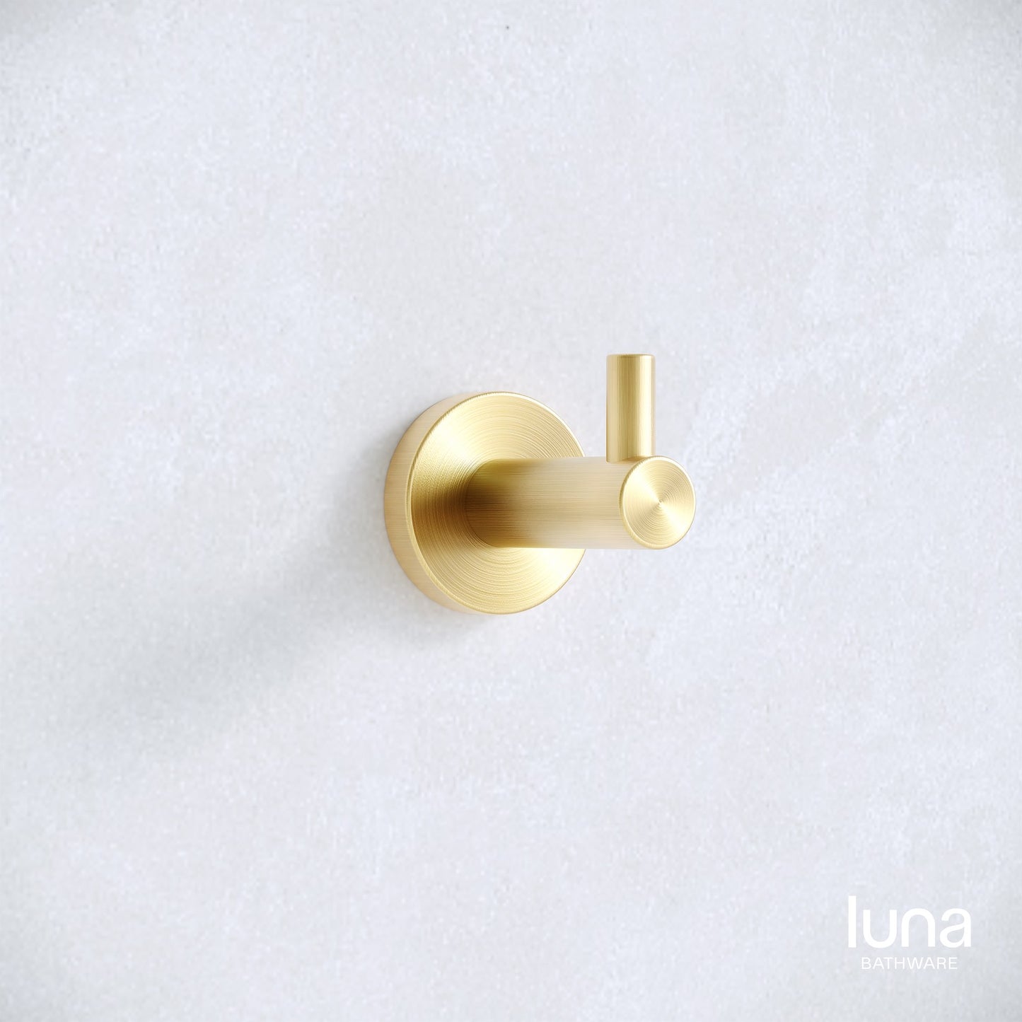 Luna Robe Hook Brushed Brass