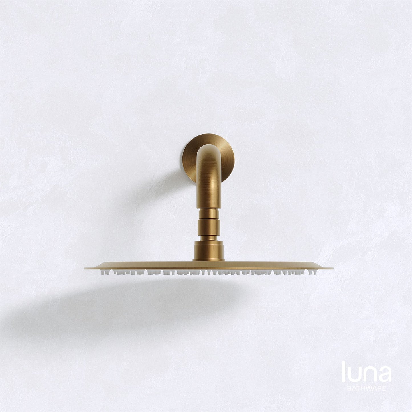 Luna Shower Arm and Head Antique Brass