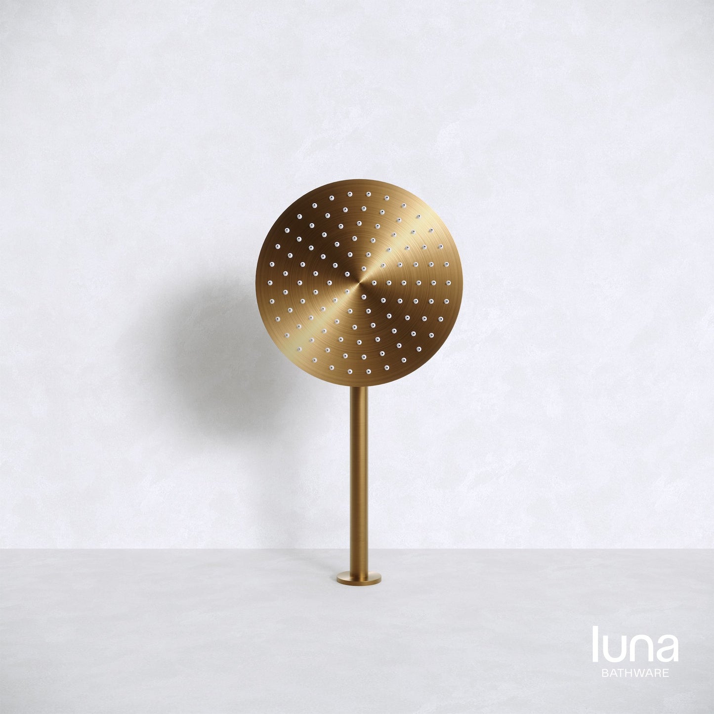 Luna Shower Arm and Head Antique Brass