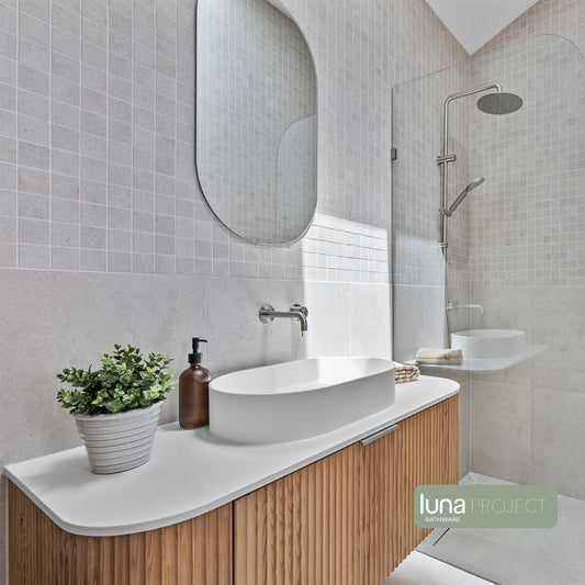 Modern Pill Matte White Basin