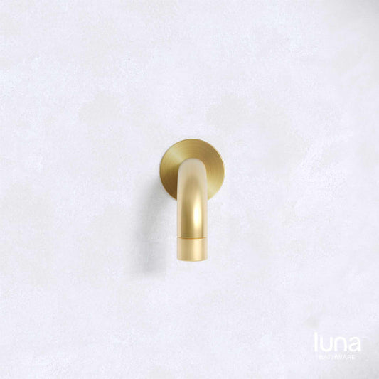 Luna Curved Spout Brushed Brass