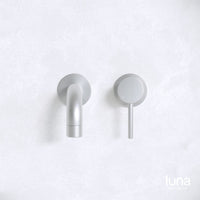 Luna Wall Spout and Wall Mixer Brushed Nickel